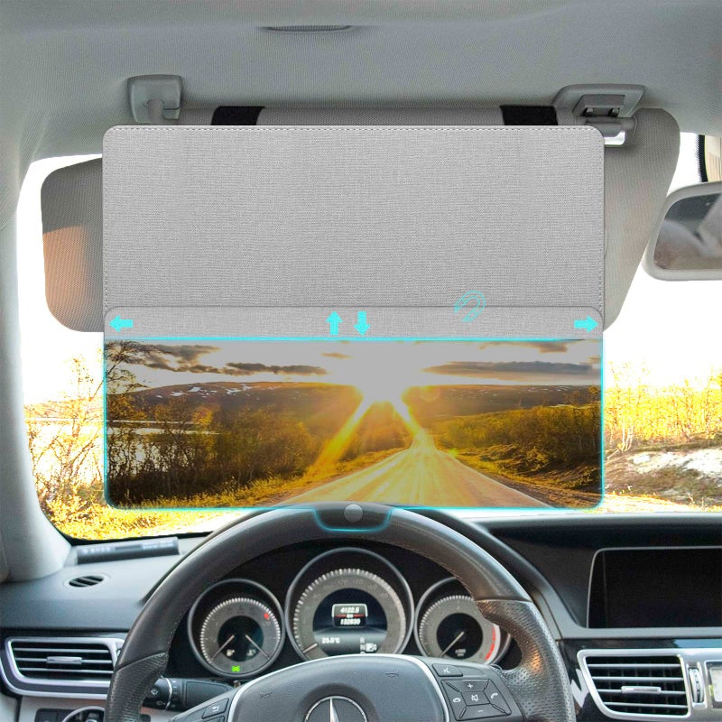 NAZZO Polarized Car Sun Visor Extension  Upgraded Magnetic Sunshade with PC Lens  Anti-Glare Car Visor Sun Blocker for Safe Driving  UV-Filtering/Protection - Image 1